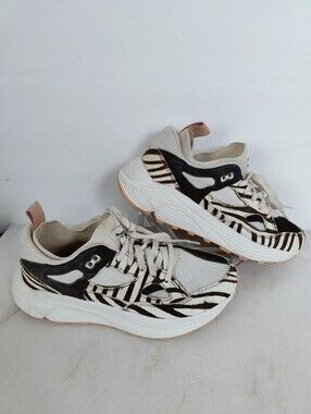 Brandblack Women's Aura 130 Pony Hair Zebra Print Sneakers, Sz 7.5